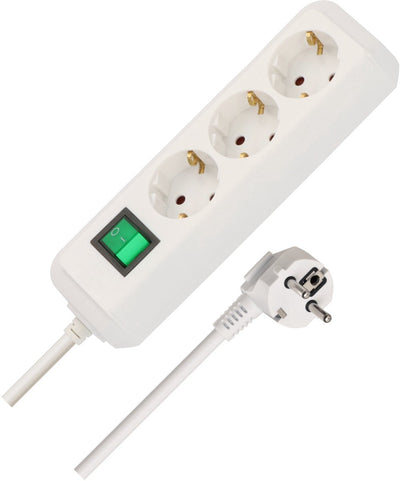 Brennerstuhl prise eco-line avec interrupteur 3 voies blanc 1,5m h05vv-f 3g1.5 - 1152320015