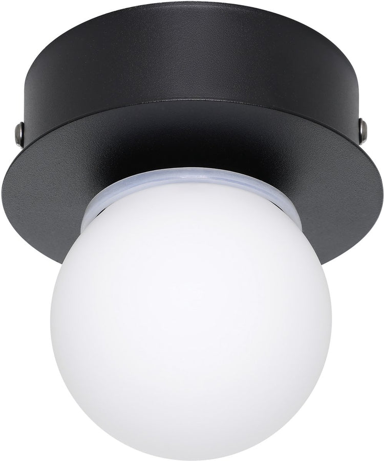 Plafonnier Eglo mosiano - applique - salle de bain - LED - ø 11 cm - noir et blanc