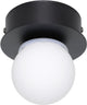 Plafonnier Eglo mosiano - applique - salle de bain - LED - ø 11 cm - noir et blanc