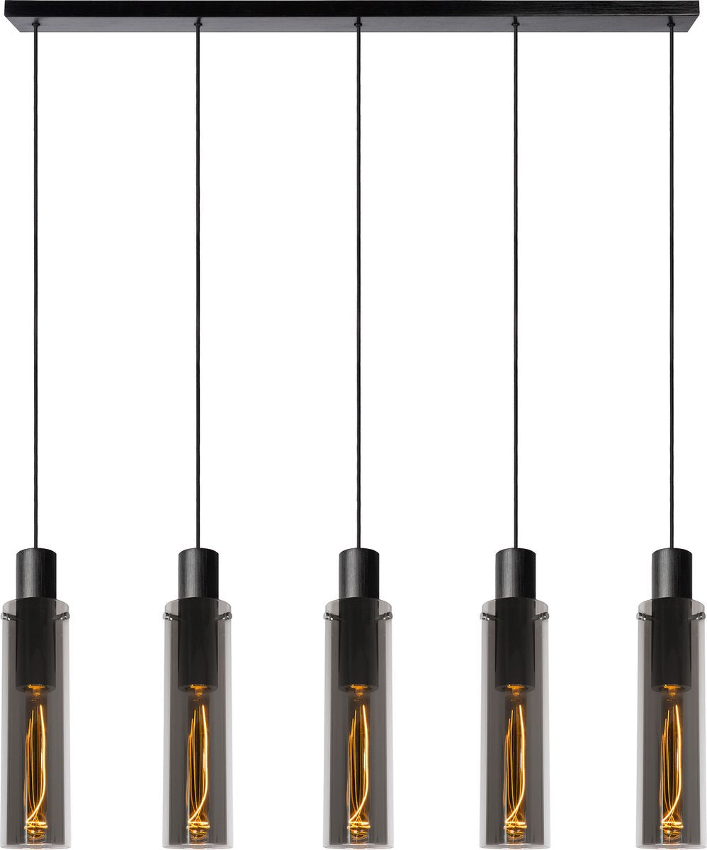 Lucide orlando - suspension - 5xe27 - fumé