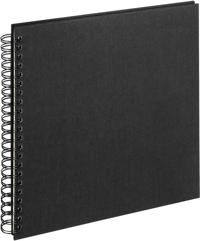 Walther sa-510-b tissu - album à spirales - format 30 x 30 cm - noir