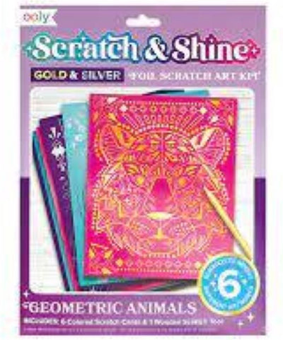 Ooly - brillance scratch - animaux géométriques