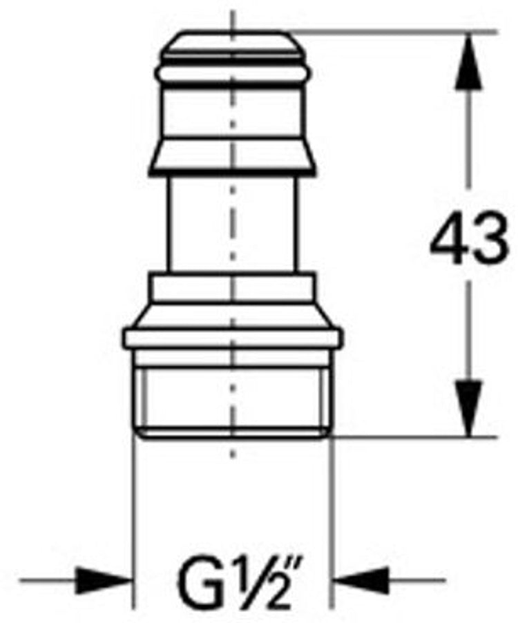 Pièce d'accouplement Grohe relexa