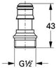 Pièce d'accouplement Grohe relexa