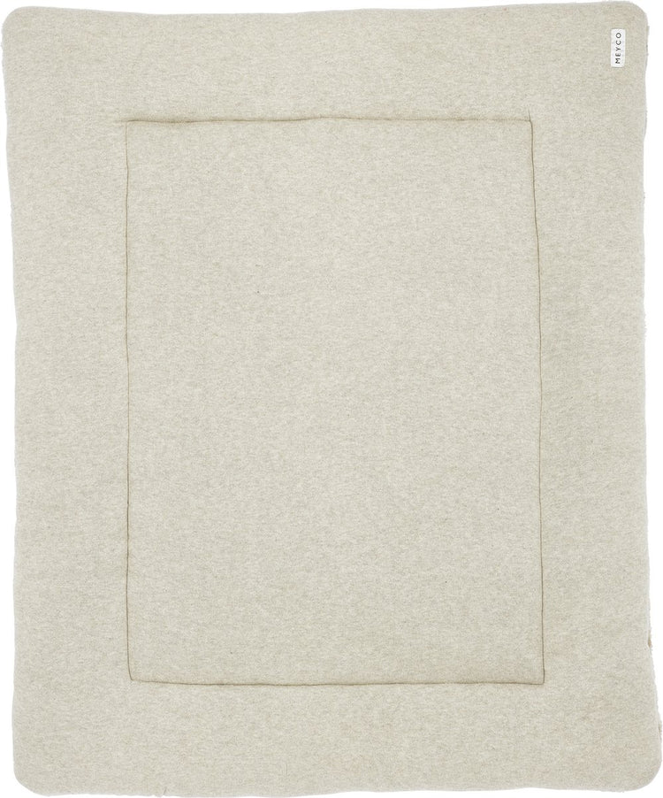 Couverture de parc en peluche basique en tricot pour bébé Meyco - mélange sable - 77x97cm