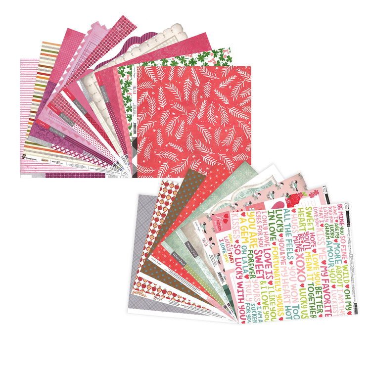 Artisanat américain • assortiment de papier scrapbooking 30,5x30,5cm 20pcs