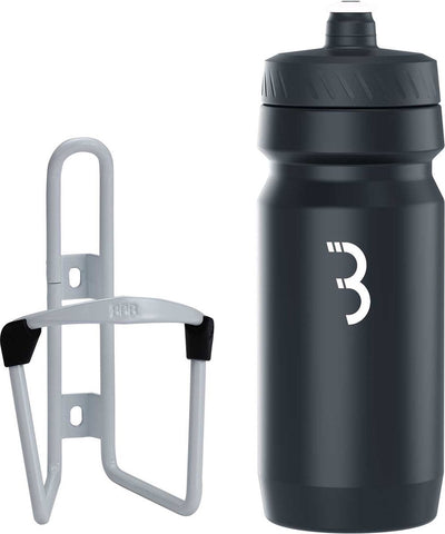 Bbb cycling fuel tank - aluminum bottle holder with bottle - 550ml - white black - racing bike mountain bike - drinking bottle holder bicycle - bbc-03c