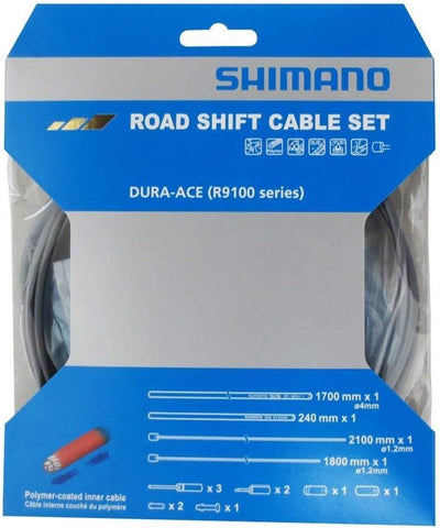 Shimano jeu de câbles de dérailleur ot-sp41 2100 mm gris 4 pièces