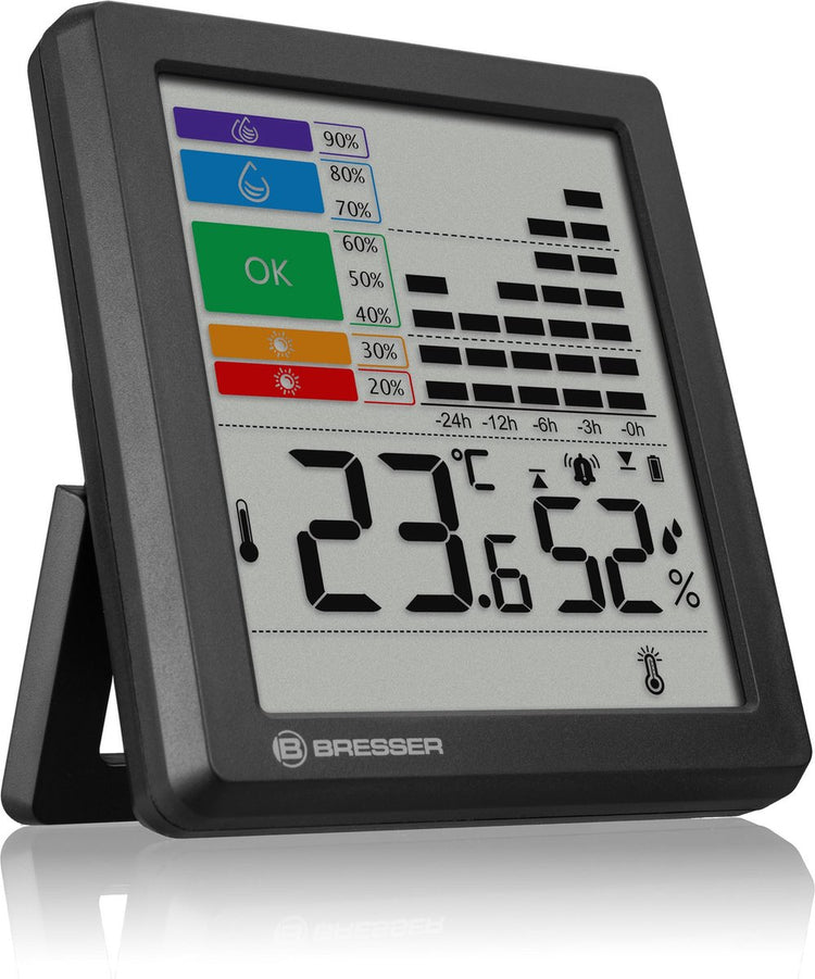 Thermo et hygromètre Bresser - avec alarme de moisissure - fournit des avertissements - pour un climat intérieur sain