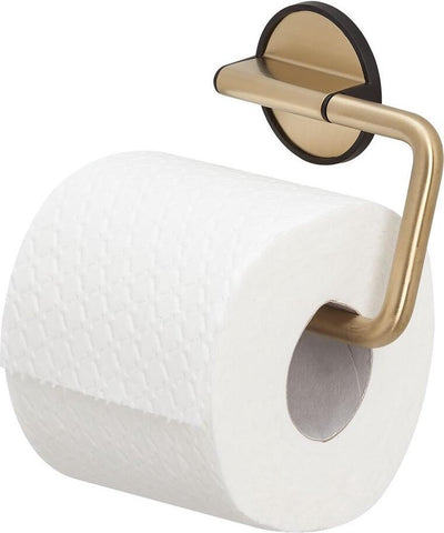 Tiger tune - Porte-rouleau de papier toilette sans rabat - Porte-rouleau de papier toilette - sans perçage - ruban adhésif 3m - or brossé noir