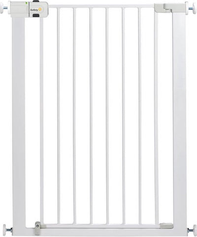 Barrière d'escalier à fermeture facile Safety 1st - extra haute - 73 à 80 - extensible - montage par pince - métal blanc