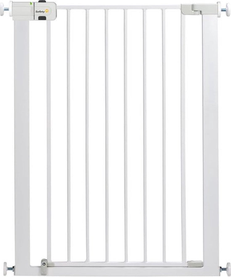 Barrière d'escalier à fermeture facile Safety 1st - extra haute - 73 à 80 - extensible - montage par pince - métal blanc