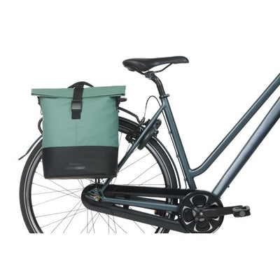 Sacoche de vélo double Basil Cove mik 28-32l 14 x 29 x 36 cm - vert noir
