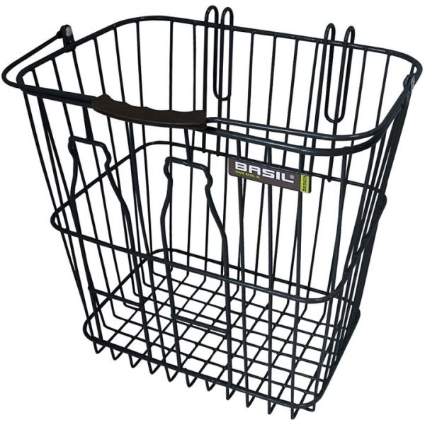 Basil Bottle basket - panier à vélo - arrière - noir