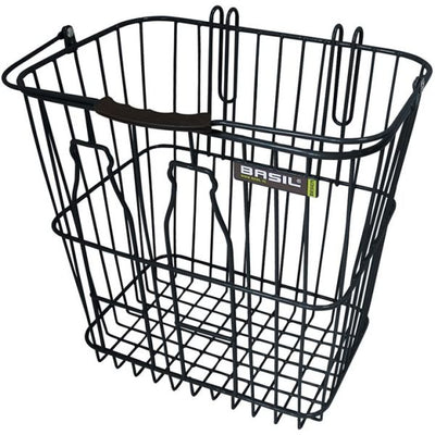 Basil Bottle basket - panier à vélo - arrière - noir