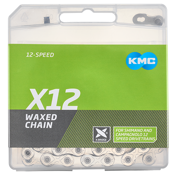Chaînes Kmc x12 argent 1 2 x 11 128 126gl ciré