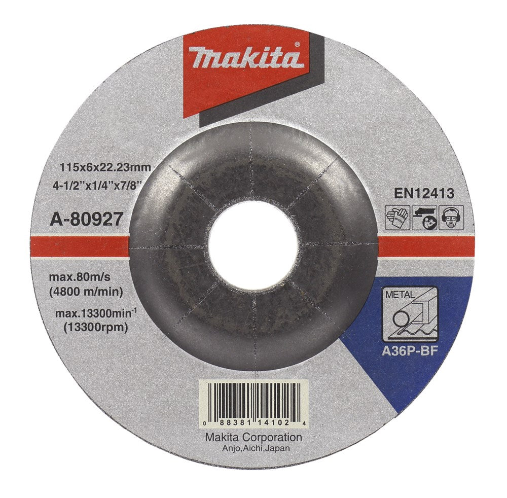 Makita disque de meulage 180x6,0mm métal - a-80949