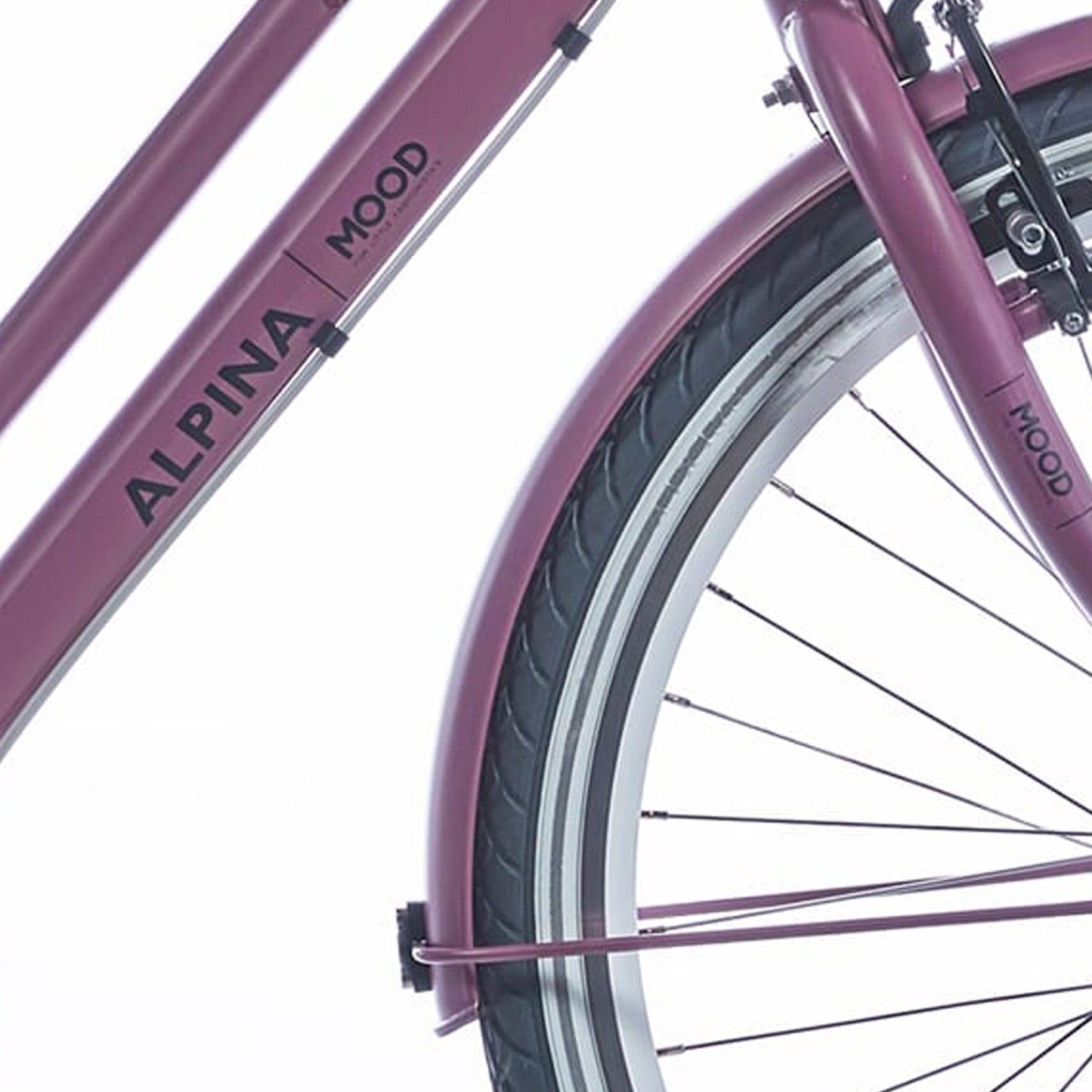Jeu de garde-boue Alpina 26 mood mauve foncé mat