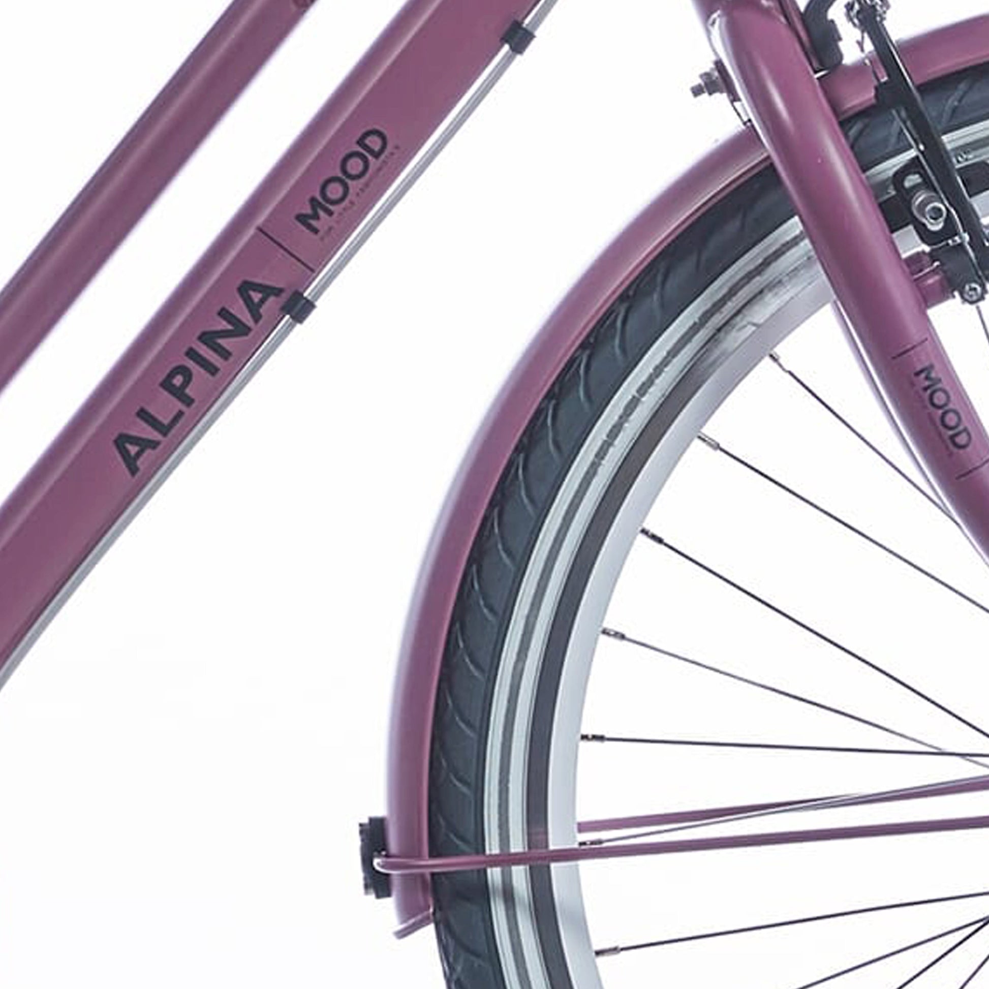 Jeu de garde-boue Alpina 26 mood mauve foncé mat