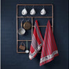 Ddddd torchon rouge frison 60x65cm 6 pcs