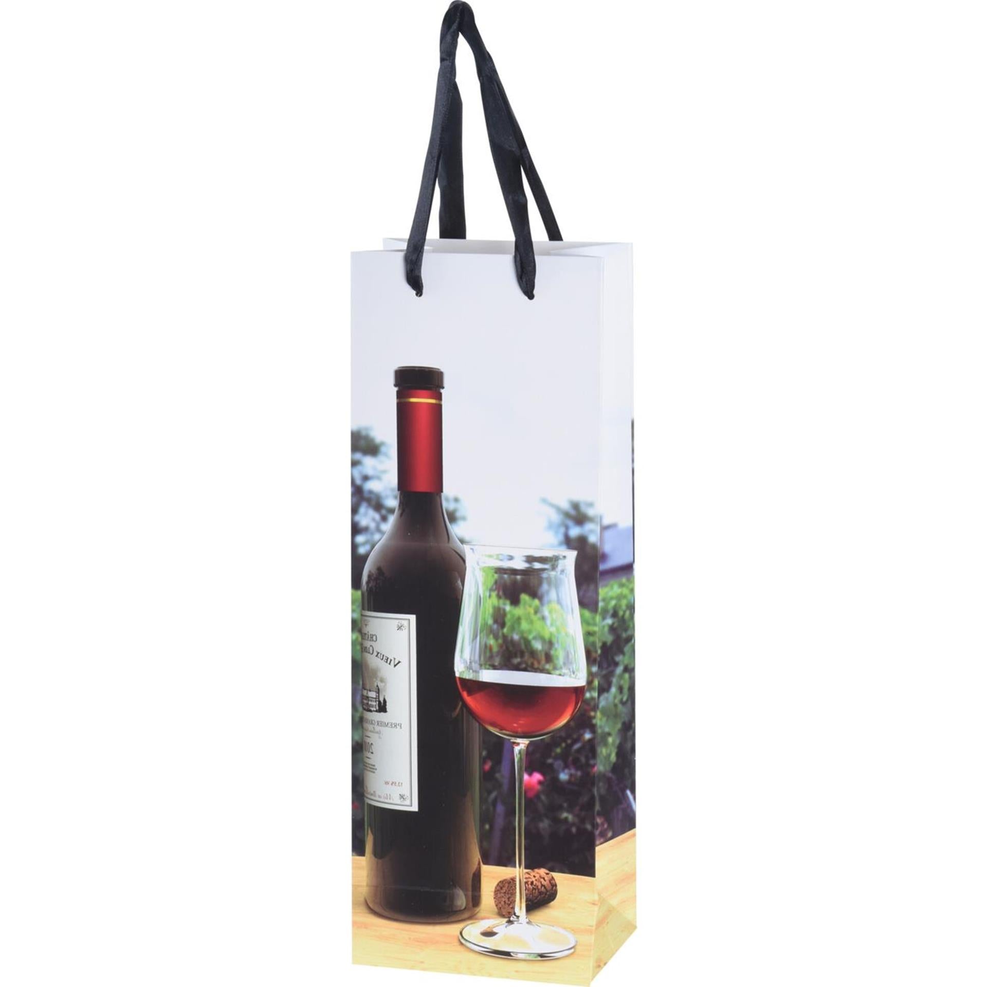Sac cadeau pour bouteille 12,8x8,4x36cm