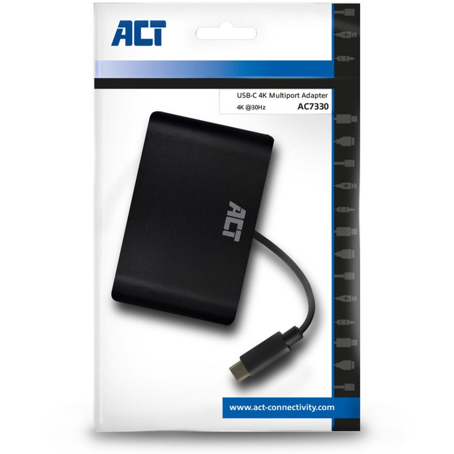 Agir la connectivité USB-C à l'adaptateur multiport HDMI ou VGA 4K avec ET