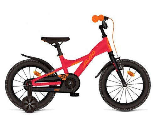 Vélo électrique Aldo 16 pouces rouge noir orange