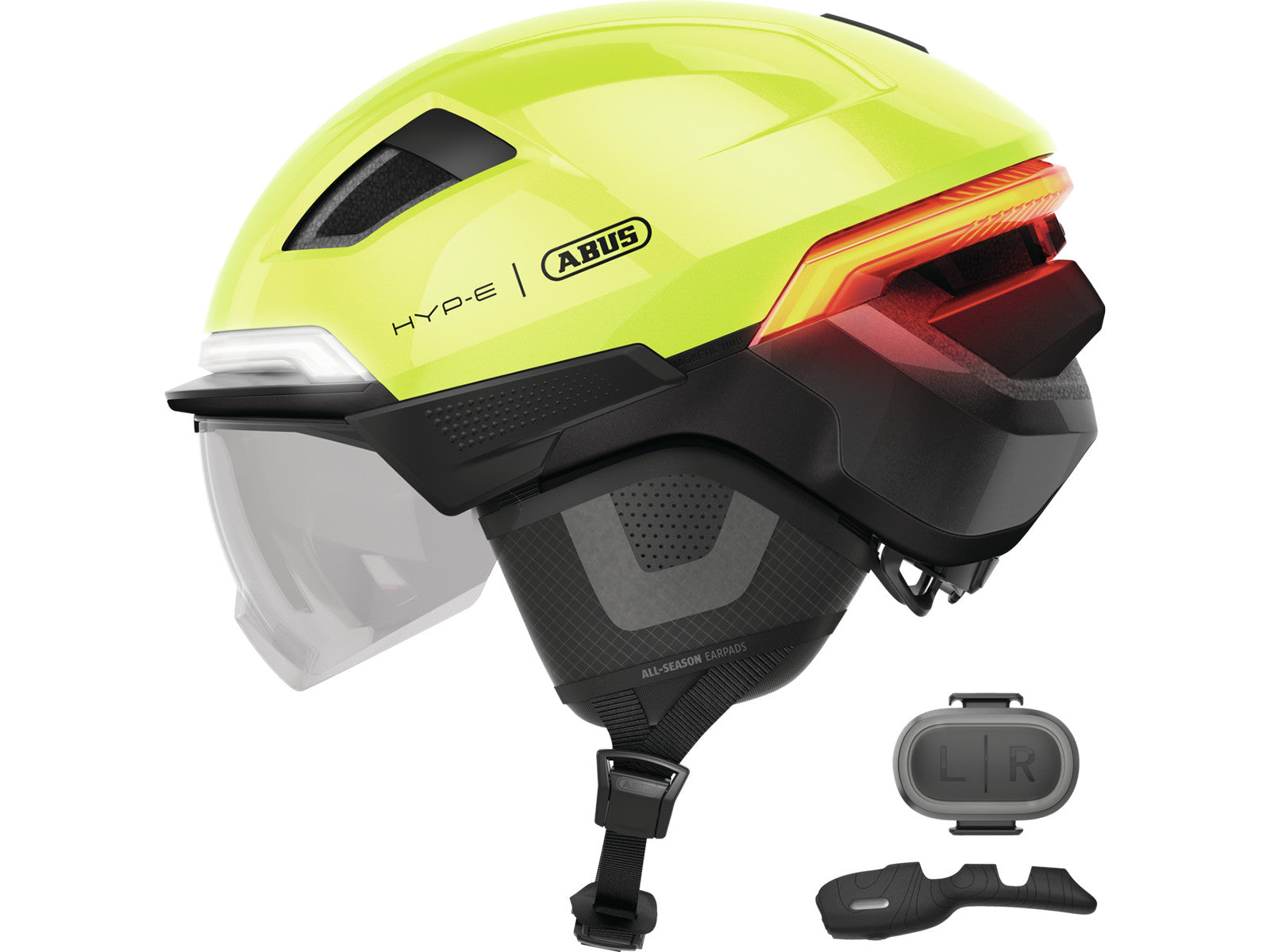 Abus casque intelligent hyp-e bl.ace signal jaune m 54-58cm