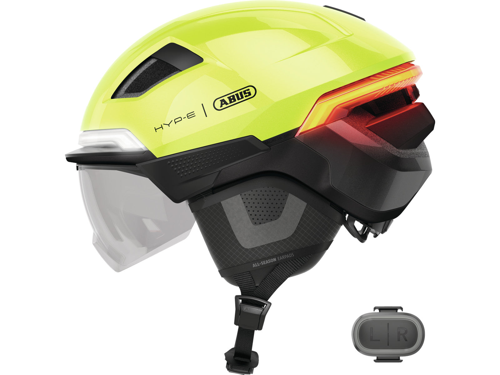 Abus casque intelligent hyp-e ace signal jaune l 57-61cm