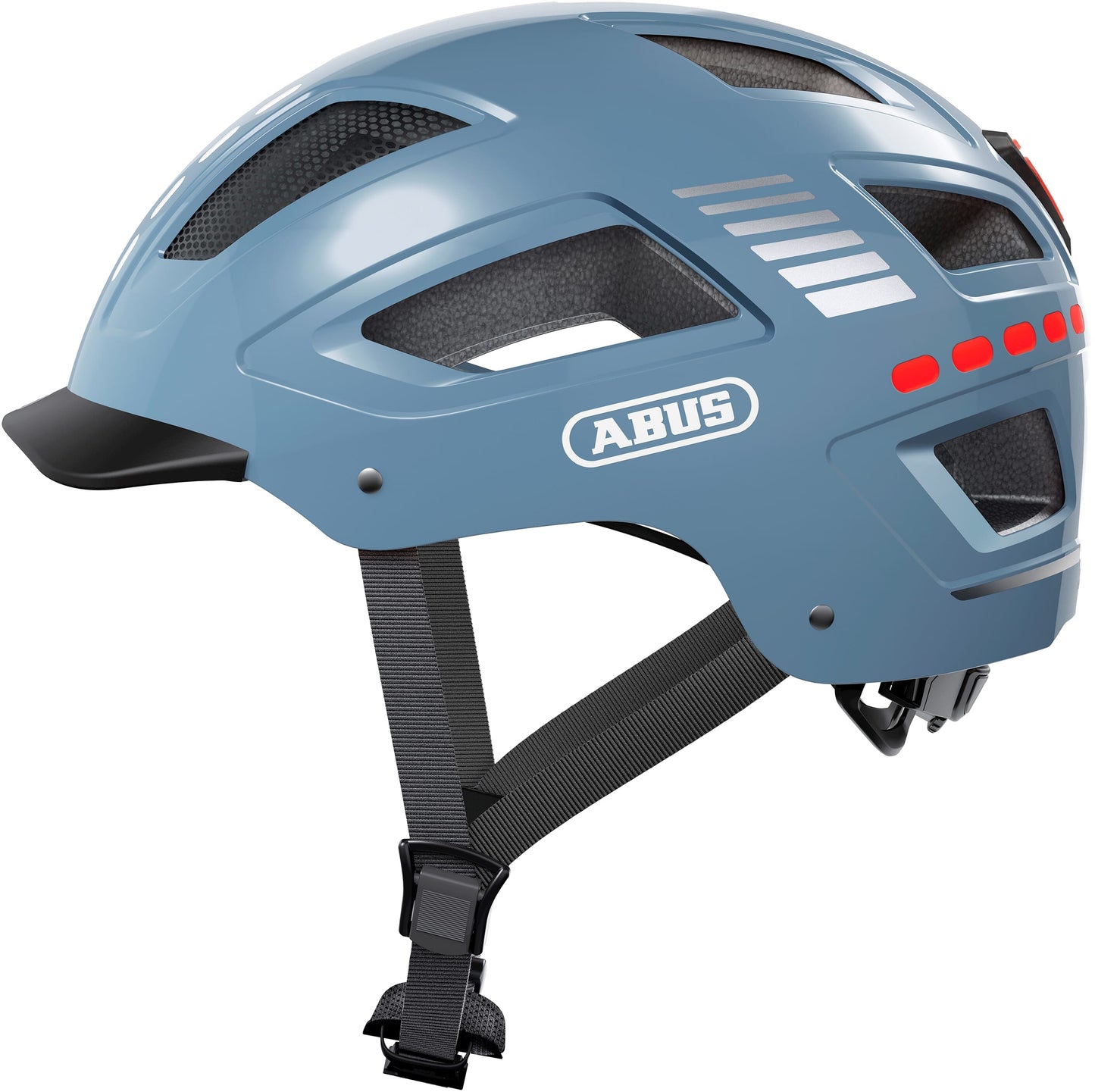 Casque Abus Hyban 2.0 signal LED glacier M 52-58cm
