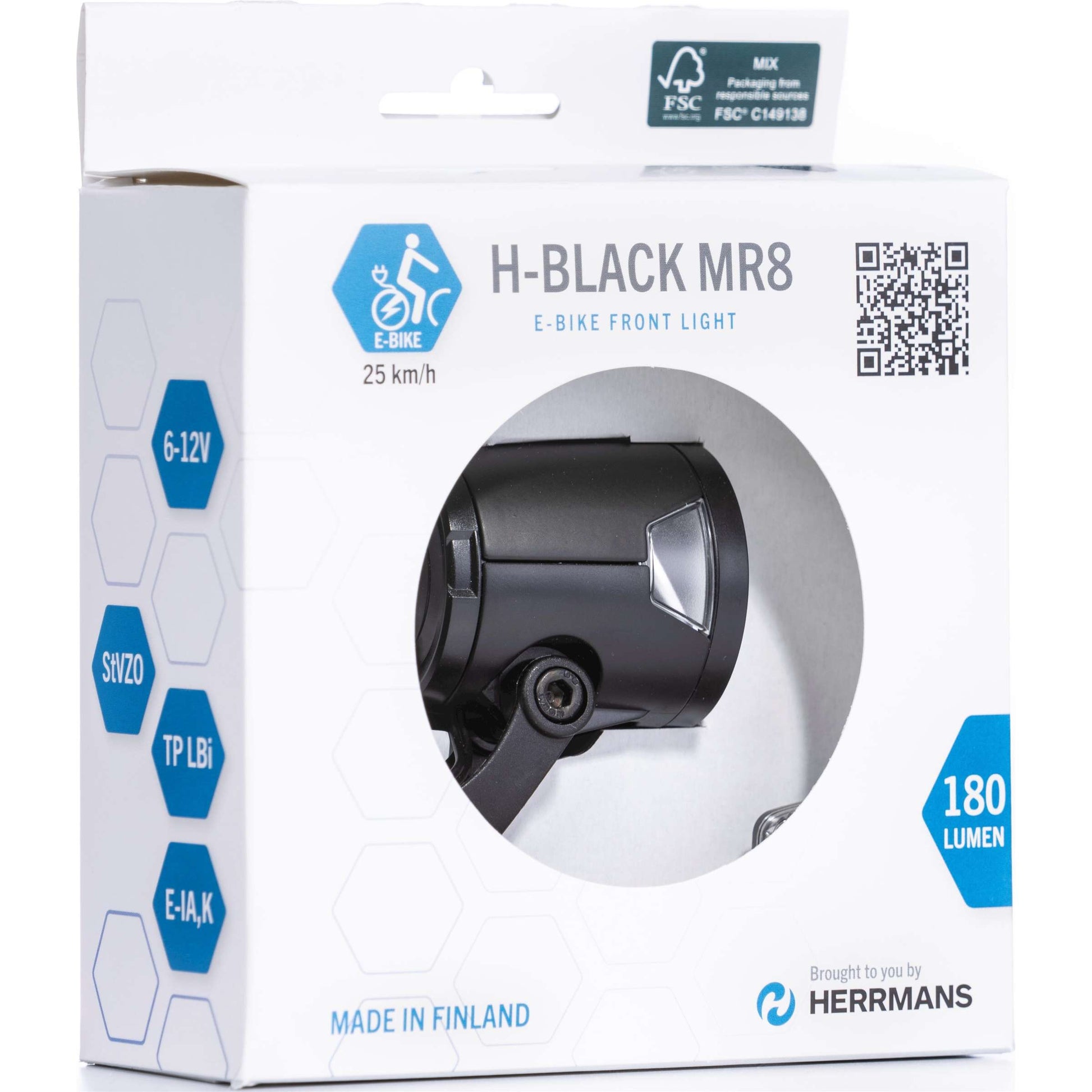 Herrmans Headlight H-Black MR8 sur Dynamo