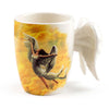Tasse en céramique de poignée formée de l'aile ange