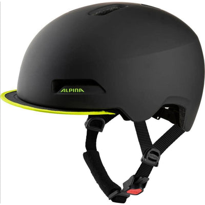 Alpina casque urbain sportif brooklyn 52-57 noir jaune mat