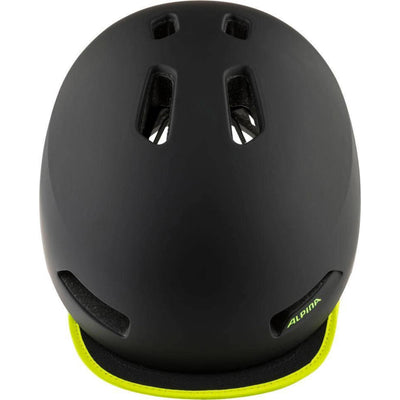 Alpina casque urbain sportif brooklyn 52-57 noir jaune mat
