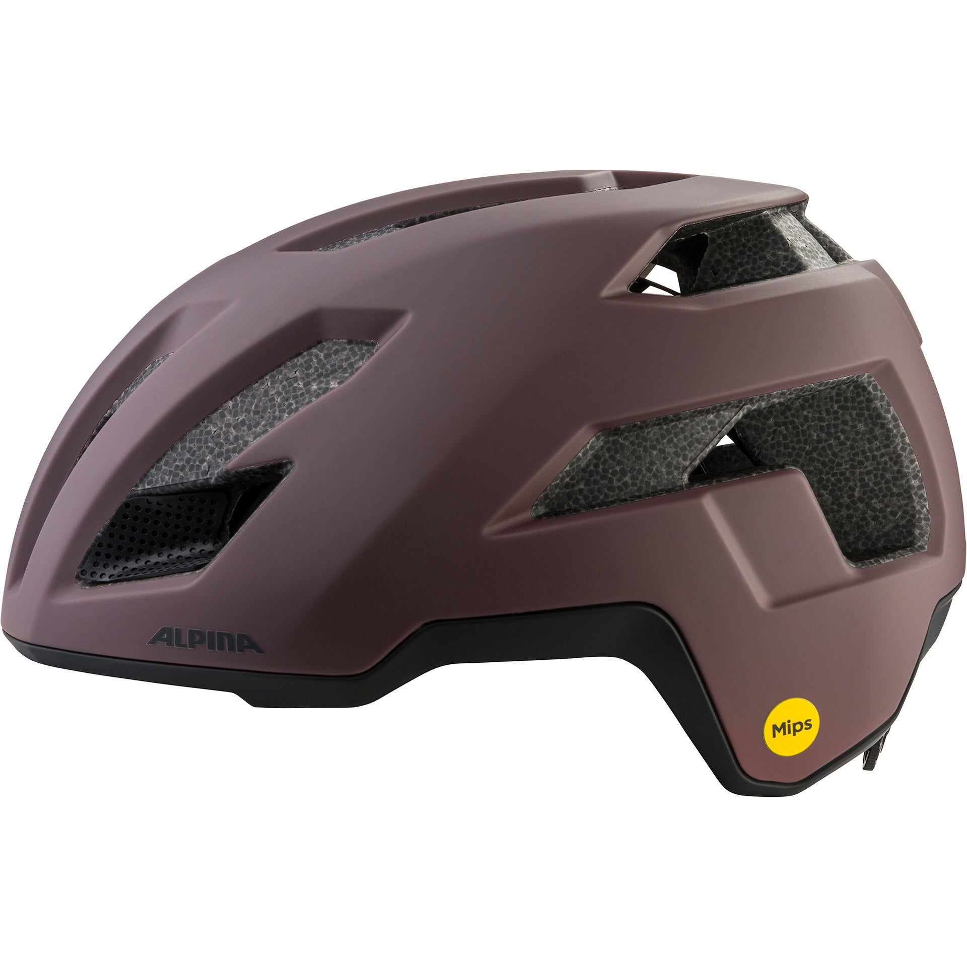 Olympic sportswear alpina sports tour casque taunus gravier mips 52-56 marron foncé mat