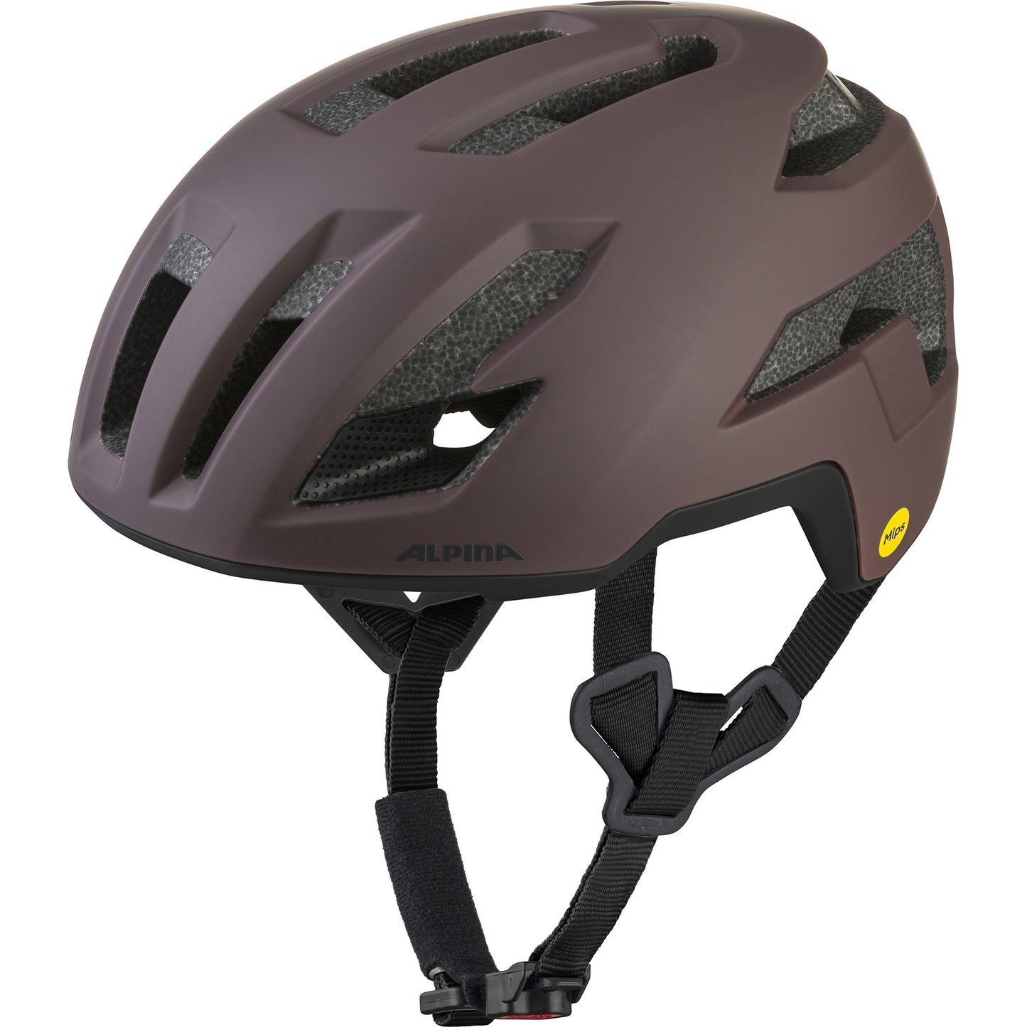 Olympic sportswear alpina sports tour casque taunus gravier mips 52-56 marron foncé mat