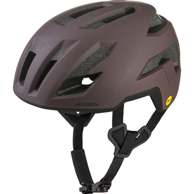 Olympic sportswear alpina sports tour casque taunus gravier mips 52-56 marron foncé mat