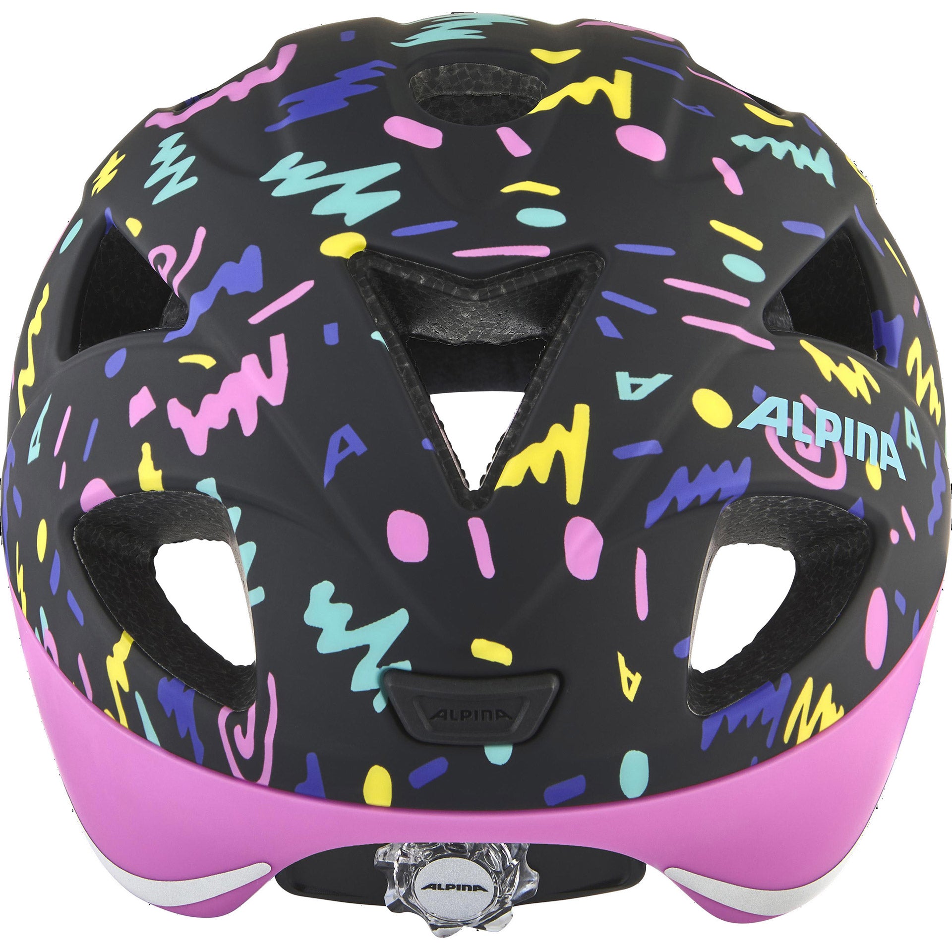 Olympic sportswear alpina sports casque pour enfants ximo flash noir-confetti 49-54 mat
