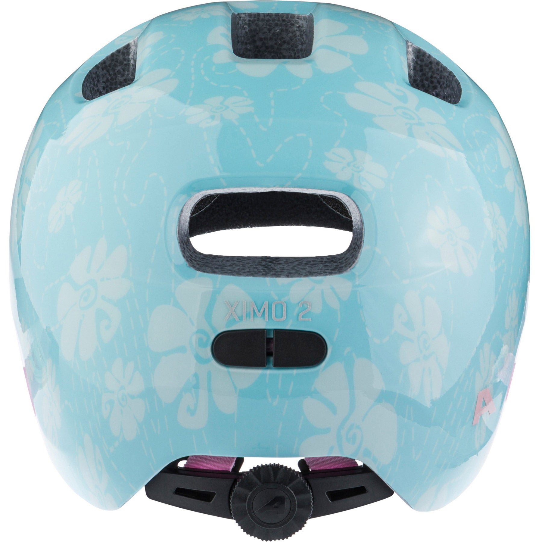 Vêtements de sport olympiques alpina sports casque pour enfants ximo 2 aqua rose flower 45-49 brillant