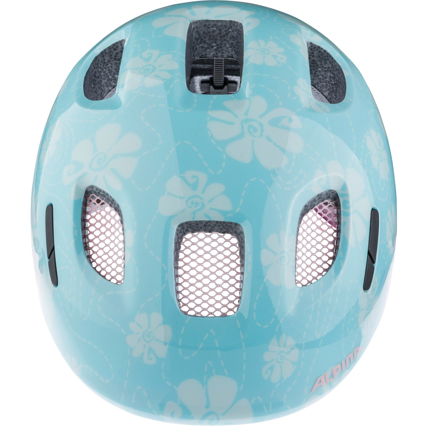 Vêtements de sport olympiques alpina sports casque pour enfants ximo 2 aqua rose flower 49-54 brillant