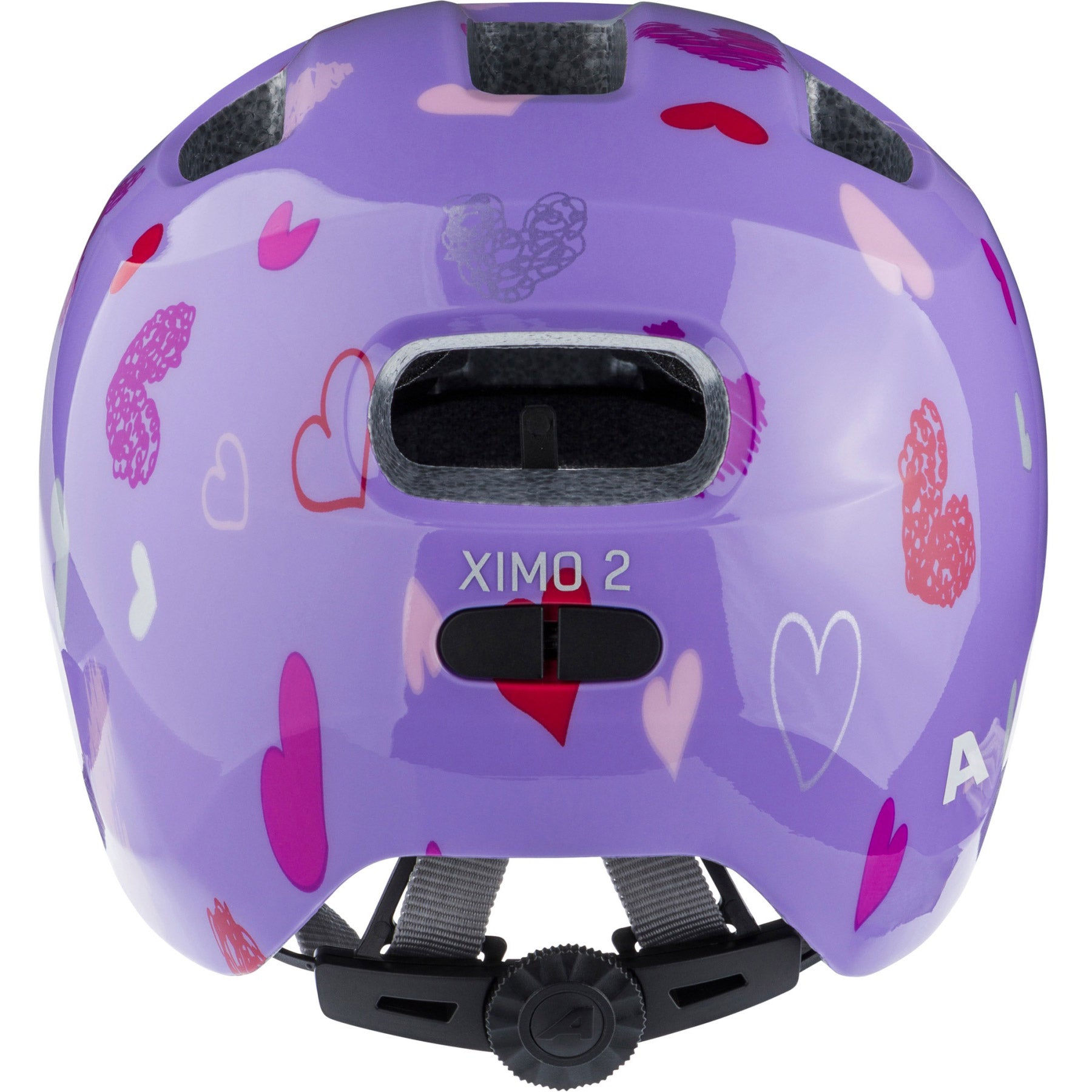 Olympic sportswear alpina sports casque pour enfants ximo 2 coeurs violets 45-49 brillant