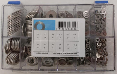 Assortiment d'anneaux d125+d9021 inox a2