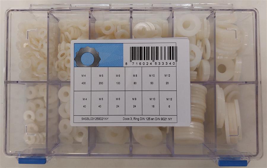 Assortiment d'anneaux d125+d9021 nylon