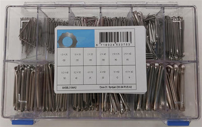 Assortiment goupille fendue d94 inox a2