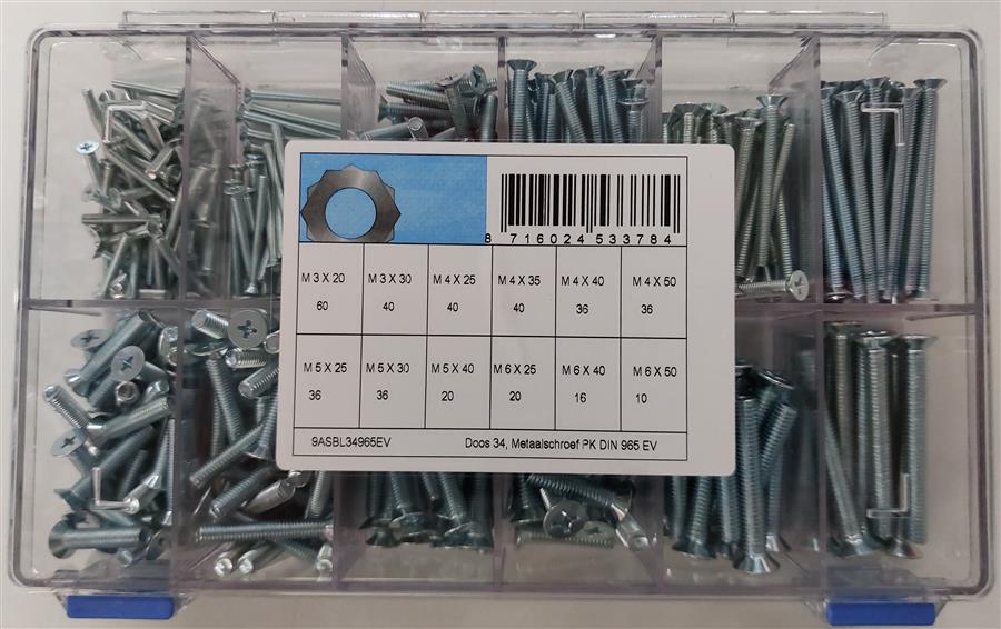 Assortiment de vis à métal d965 elvz