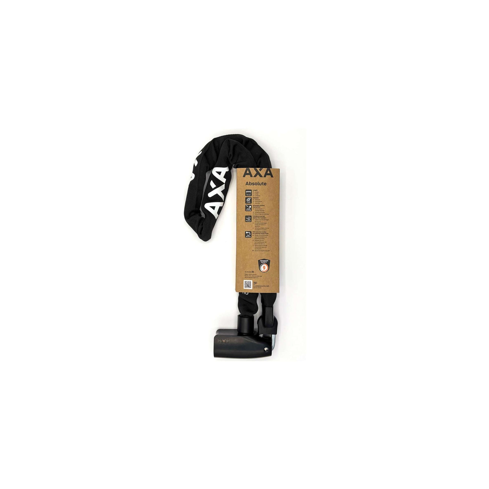 Axa Absolute 7-110 Lock de chaîne 110cm Niveau 9 noir