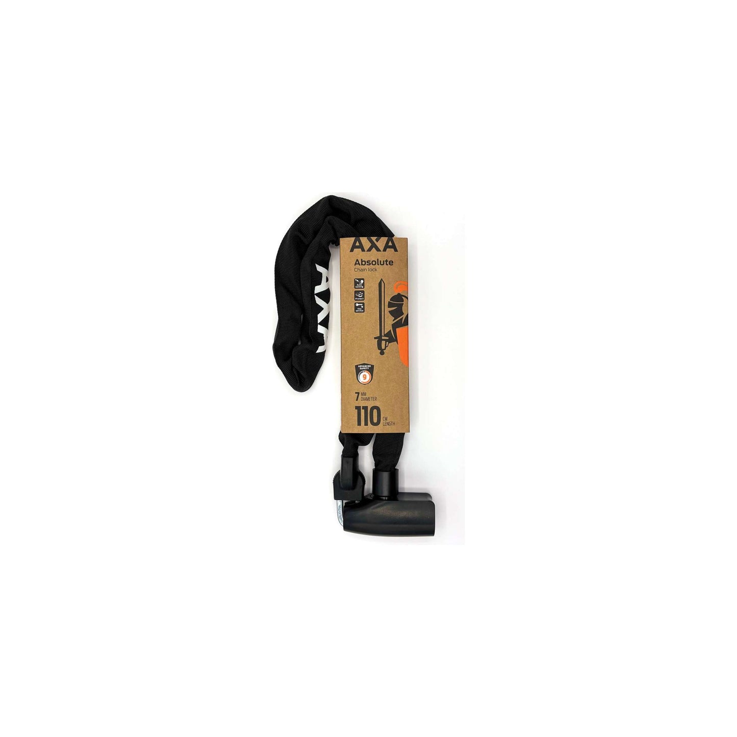 Axa Absolute 7-110 Lock de chaîne 110cm Niveau 9 noir