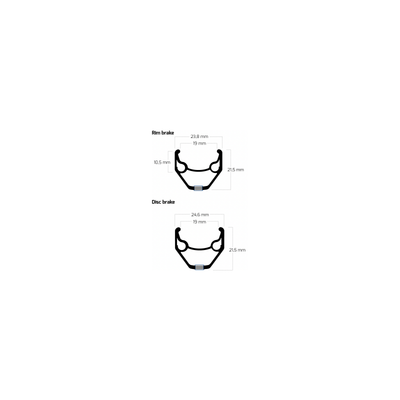 Ryde Rim 28 pouces 622 ZAC2000 Black entier 36