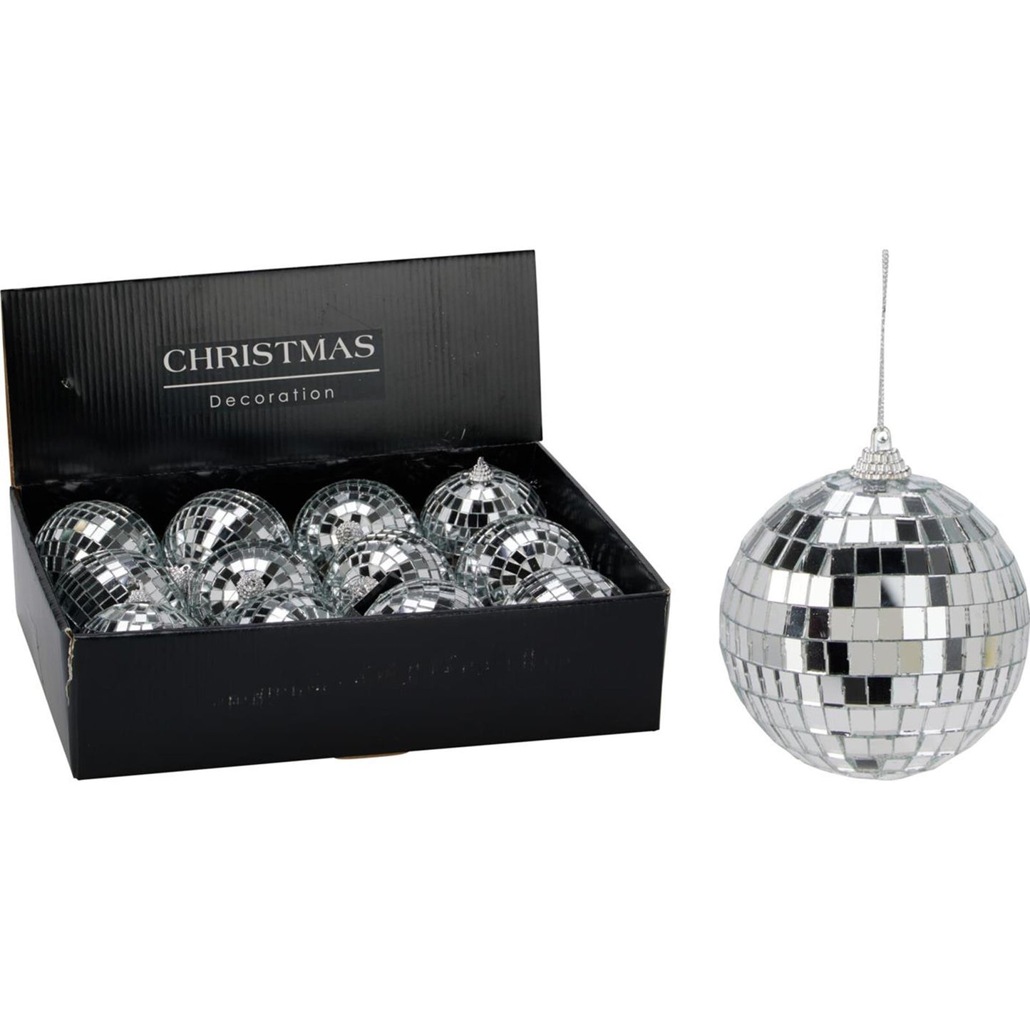 Boule à facettes déco 8cm argent
