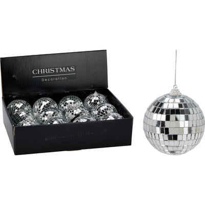 Boule à facettes déco 8cm argent